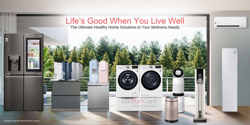 LG Fridge, LG Washer, LG Dryer, LG Air Cond, LG Water Purifier, LG Cordzero Vaccum